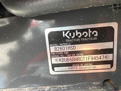 Kubota B2601HSD Tractor