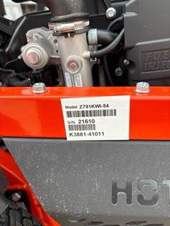 Kubota Z781i Zero Turn Mower
