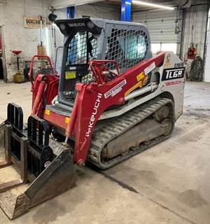 21' Takeuchi TL6R Track Loader w/Bucket   Forks