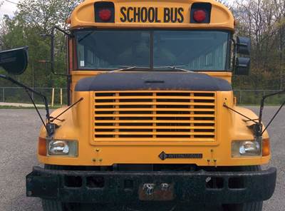 International School Bus Salvage Truck