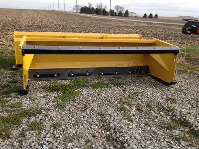 New CL Fabrication SP8 8 ft Snow Pusher With Rubber Edge And Steel Pull Back.