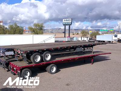 1985 Trailmobile 45 STEEL FIXED CLOSED TANDEM FATBED Flatbed Trailer, Used, Arizona IN STOCK