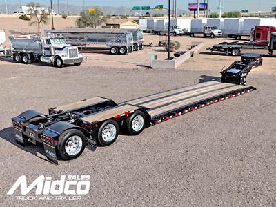 2026 Alpha HD Lowboy Trailer, Flip Axle, Flip Neck, New, Arizona, Iowa, 45 Ton, 45-49 ft, Tandem Axle, 48x102 IN STOCK