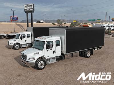 2022 Freightliner M2 106 Extended Cab Rollback Tow Truck - Jerr-Dan Rollback Towing Body, Used, Arizona, Sliding Tarp IN STOCK