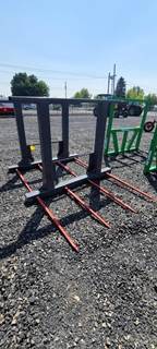 Medium Bale Head, 4 Spears W/Skidsteer Mount