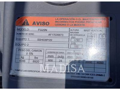 Caterpillar FG25N5-LE Forklift