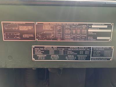 1984 AM General M923A1 Military Truck - UnitedBuilt SR14 Tank Body