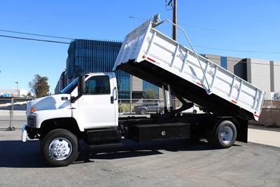 2009 Chevrolet C7500 4x4 18 ft. Stake bed / Flatbed Dump Truck CARB OK