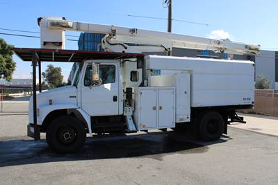 2004 Freightliner FL80 60 ft. Over Center Bucket / Boom Forestry Dump Truck CARB OK