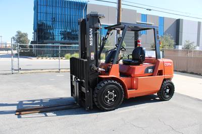 2003 Nissan Model 80 8000 lb. Capacity Solid Tire Forklift