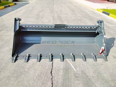 Bedrock Mini Hydraulic Excavator/Skid Steer Loader Multipurpose Bucket/4in1 Bucket, 84in, teeth