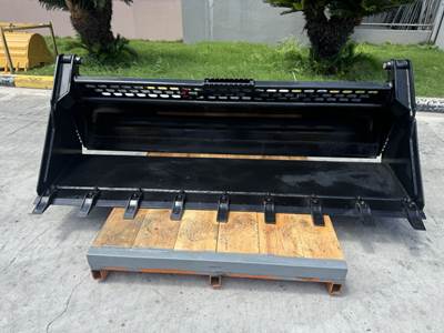 Bedrock Mini Hydraulic Excavator/Skid Steer Loader Multipurpose Bucket/4in1 Bucket, 84in, teeth