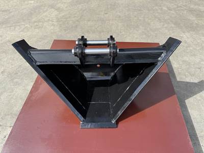 Bedrock 2 Ton Mini Excavators, Trapezoidal V-Shape Bucket 10in, 0.08 m3, 2 x 35 mm Pins
