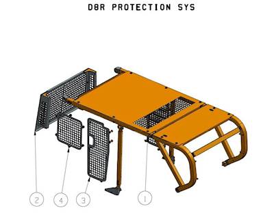 Bedrock D8R Cab Brush Guard