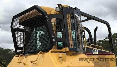 Bedrock Cab Brush Guard for Caterpillar D5N Bulldozer