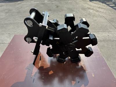 Bedrock Excavator Compaction Group for 3 - 4 ton Mini Excavator, 12in width, 2 x 40mm Pins