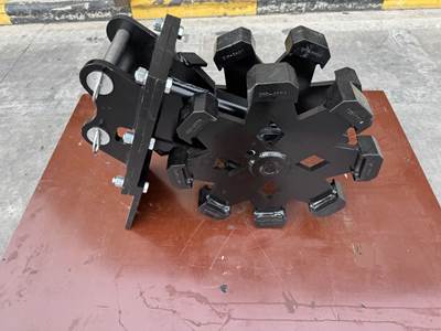 Bedrock Excavator Compaction Group for 2 ton Mini Excavator, 12in width, 2 x 35mm Pins