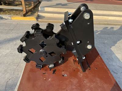 Bedrock Excavator Compaction Group for 10 ton Mini Excavator / 450 Backhoe, 12in width, 2 x 60mm Pins