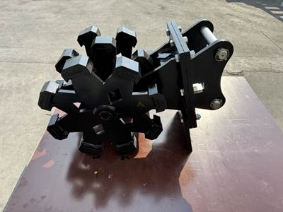 Bedrock Excavator Compaction Group for 5 - 6 ton Mini Excavator, 16in width, 2 x 45mm Pins