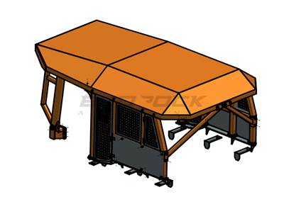 Bedrock HEAVY DUTY CANOPY for Caterpillar D7R Bulldozer
