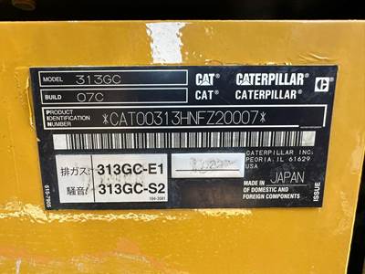 Caterpillar 313 GC Excavator
