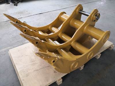 Bedrock EXCAVATOR RAKE GP-GP (B LINKAGE 48”), 2 x 80mm Pins, B Linkage for Caterpillar 320E B Linkage Excavator