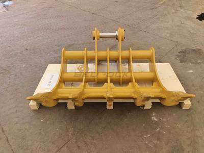 Bedrock 48in Excavator Rake fits CAT 313, 65mm Pins