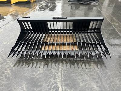 Bedrock 79in General Purpose Skeleton Bucket for Skid Steer Loader Plate Tine Style