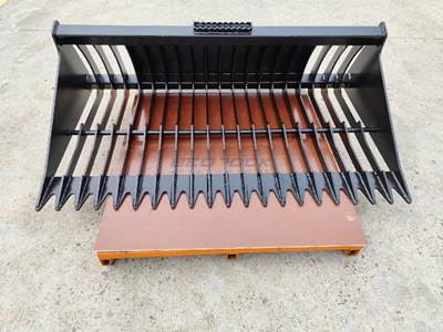 Bedrock Mini Hydraulic Excavator / Skid Steer Loader Skeleton Bucket, 66in