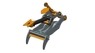 Bedrock 2 Teeth Progressive Thumb 48” Pin Grabber for Caterpillar 320 Excavator