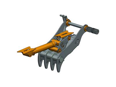 Bedrock Thumb fits 80mm Pin Excavators, PIN ON, 4 Teeth, 80mm Pin, 42 In Bucket