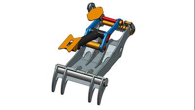 Bedrock 4 Teeth Progressive Thumb 54” Pin Grabber for Caterpillar 324 329 Excavator