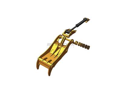 Bedrock Thumb fits 90mm Pin Excavators, PIN GRABBER, 2 Teeth, 90mm Pin, 42 in Bucket