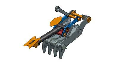 Bedrock 4 Teeth Progressive Thumb 42” Pin ON for Caterpillar 320 Excavator