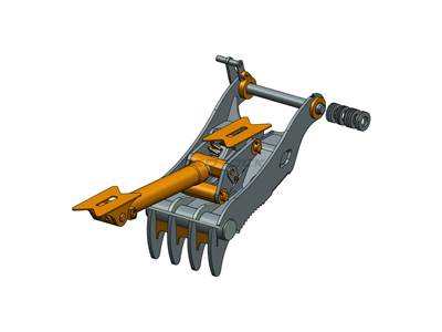 Bedrock Thumb fits 80mm Pin Excavators, PIN ON, 4 Teeth, 80mm Pin , 36 In Bucket