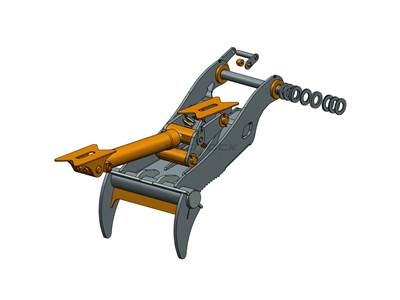 Bedrock Thumb fits 80mm Pin Excavators, PIN GRABBER, 2 Teeth, 80mm Pin , 48 In Bucket