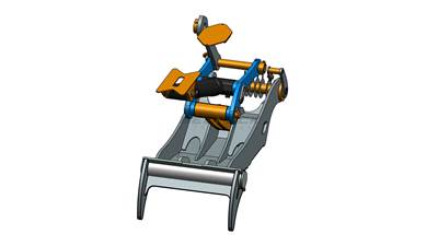 Bedrock 2 Teeth Progressive Thumb 48” Pin Grabber for Caterpillar 324 329 Excavator