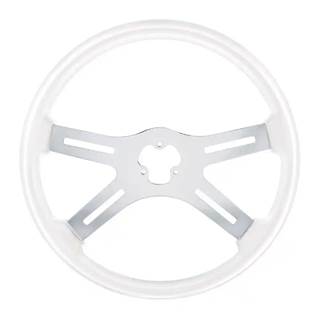 18" Color 4 Spoke Steering Wheel - Glacier White