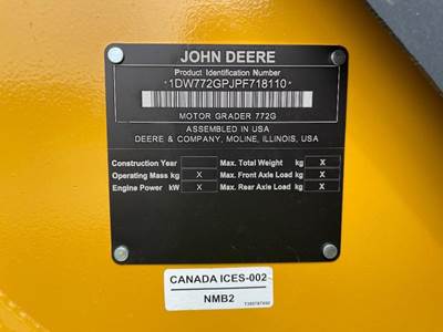 John Deere 772G Motor Grader