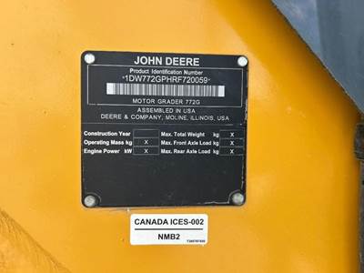John Deere 772G Motor Grader
