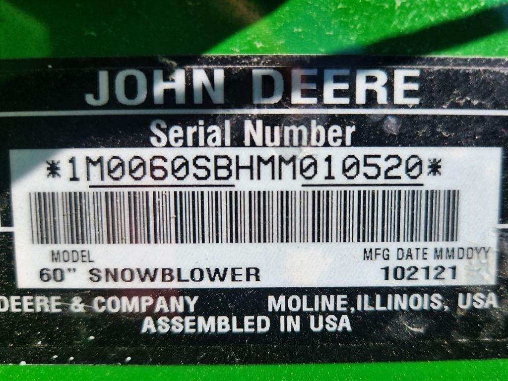2021 John Deere 60SB Snow Blower For Sale Kalispell, MT X931999