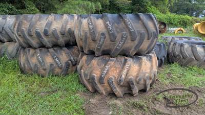 Set Of 4 - 14 Hole John Deere Or Tigercat. John Deere Yellow. Two Left And Two