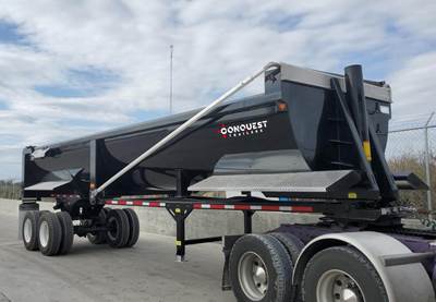 2026 CONQUEST TRAILERS 34 FT HALF ROUND END DUMP TRAILER