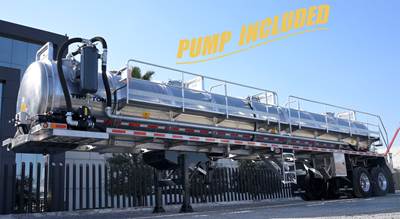 2025 TRUXTON 150BBL (6,300 GAL) ALUMINUM NON-CODE VACUUM TRAILER WITH PUMP