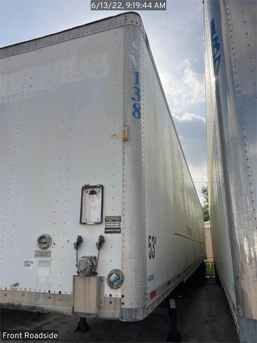 2008 Vanguard 53 ft Dry Van Trailer Air Ride, Sliding Axle For Sale