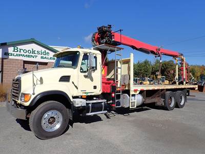 Mack Granite CV713 Flatbed Truck - 427HP, 10 Speed Manual