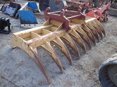 10 ft Rake For Loader w/ Coupler, 29 3/4" Top Spread, 30 7/8" Bottom Spread, 22"