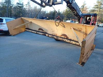 14 ft Snow Pusher For Loader, Rubber Cutting Edge