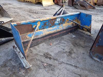 8 ft Snow Pusher For Skidsteer, Rubber Cutting Edge