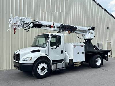 2014 Freightliner M2 106 Digger Derrick Truck - Altec DM47BTR Digger Derrick